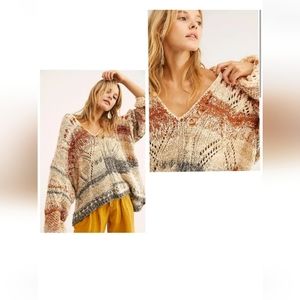 Free People luxe sweater hoodie. Canyon desert sky colors Gorgeous oversized